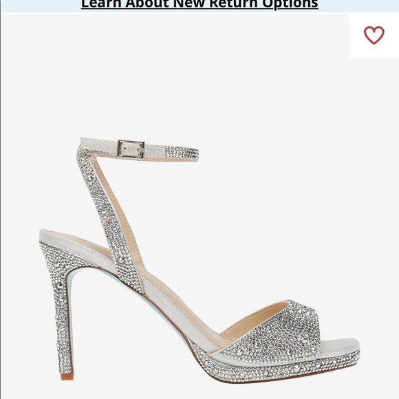 Betsey Johnson silver crystal stiletto - Picture 3 of 8